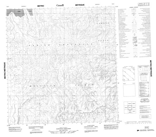 No Title Topographic map 079B07 at 1:50,000 Scale