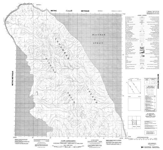 Cape Ahnighito Topographic map 079D10 at 1:50,000 Scale