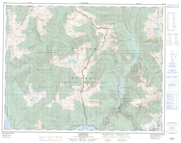 Camborne Topographic map 082K13 at 1:50,000 Scale