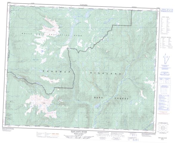 West Raft River Topographic map 082M13 at 1:50,000 Scale