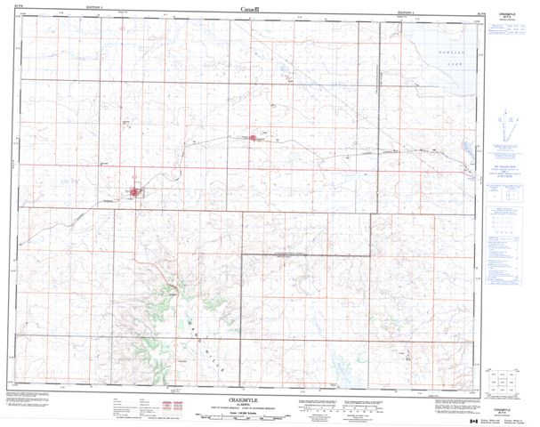 Craigmyle Topographic map 082P09 at 1:50,000 Scale