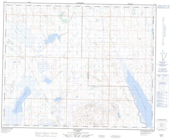 Hackett Topographic map 083A01 at 1:50,000 Scale