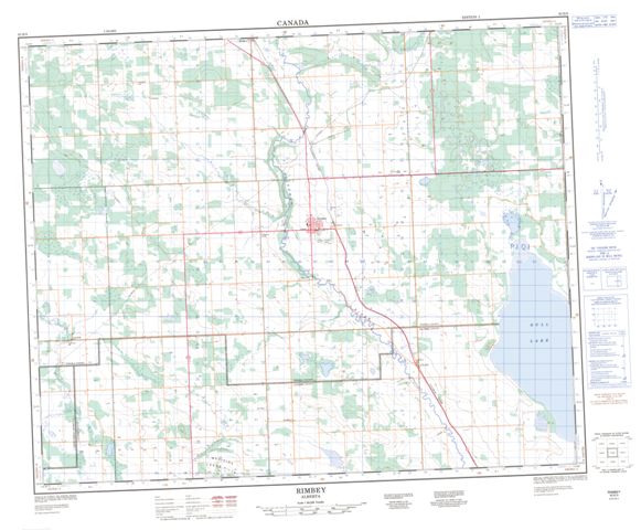 Rimbey Topographic map 083B09 at 1:50,000 Scale