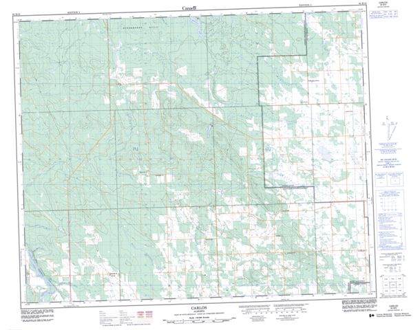 Carlos Topographic map 083B10 at 1:50,000 Scale