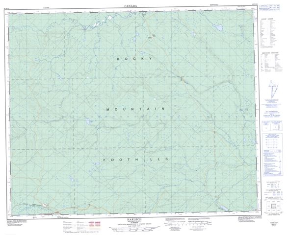 Harlech Topographic map 083B12 at 1:50,000 Scale