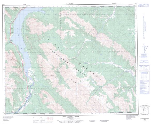 Whiterabbit Creek Topographic map 083C01 at 1:50,000 Scale