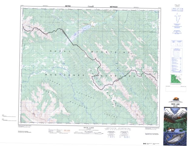 Rock Lake Topographic map 083E08 at 1:50,000 Scale
