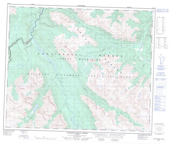 Hardscrabble Creek Topographic map 083E11 at 1:50,000 Scale