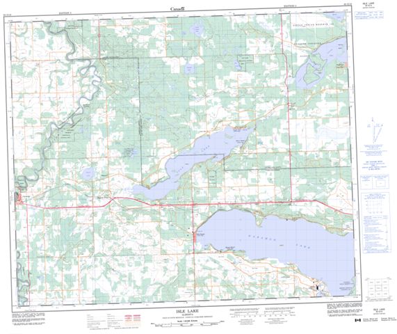 Isle Lake Topographic map 083G10 at 1:50,000 Scale