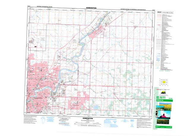 Edmonton Topographic map 083H11 at 1:50,000 Scale
