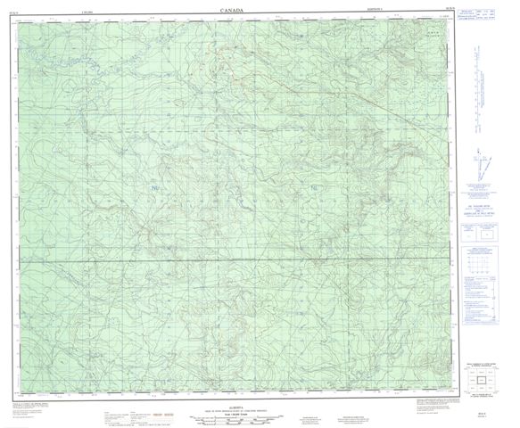 No Title Topographic map 083K09 at 1:50,000 Scale