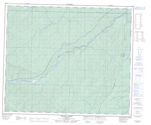 Bolton Creek Topographic map 083L02 at 1:50,000 Scale
