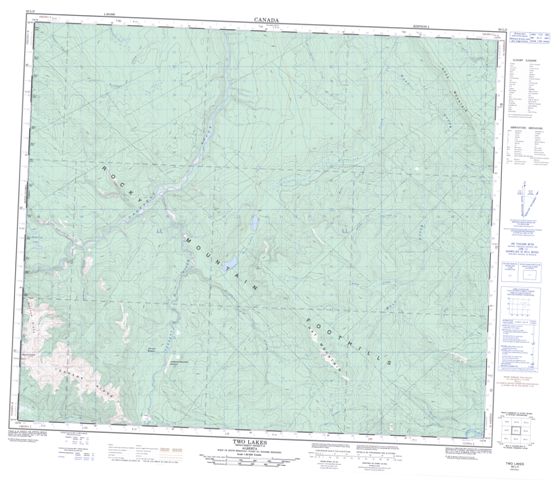 Two Lakes Topographic map 083L05 at 1:50,000 Scale