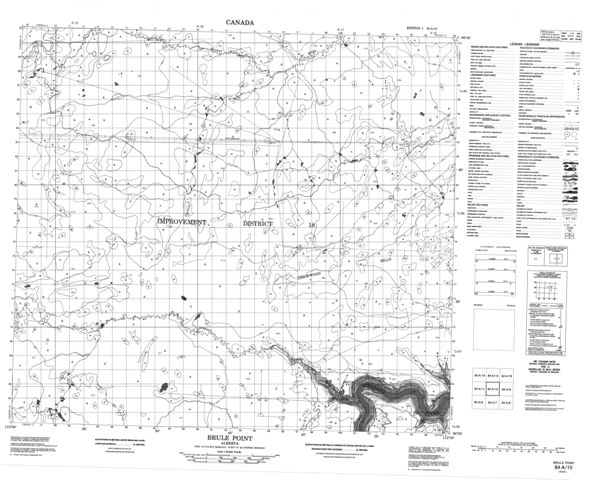 Brule Point Topographic map 084A10 at 1:50,000 Scale