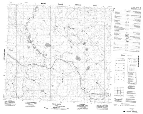 Liege River Topographic map 084A13 at 1:50,000 Scale