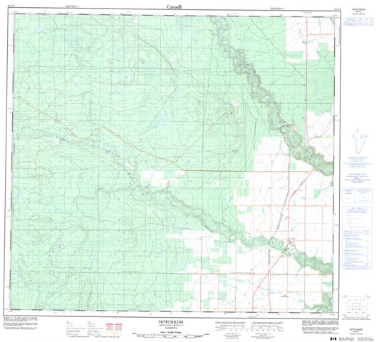 Hotchkiss Topographic map 084F04 at 1:50,000 Scale
