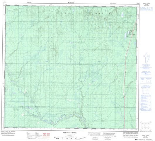 Goffit Creek Topographic map 084F05 at 1:50,000 Scale