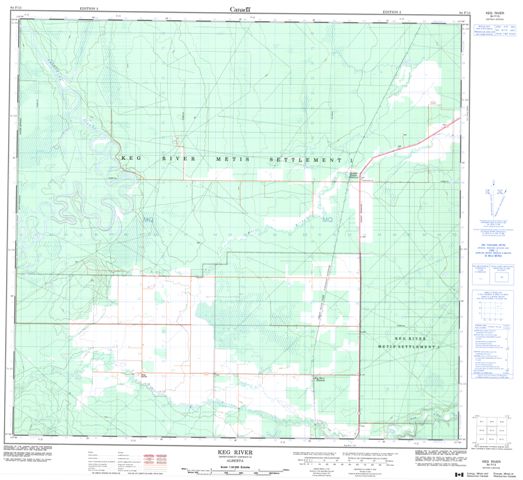 Keg River Topographic map 084F13 at 1:50,000 Scale