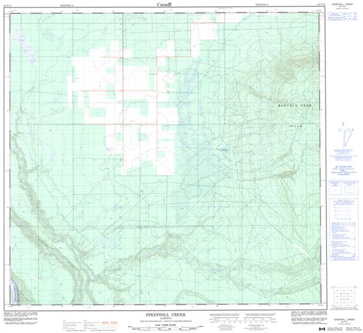 Steephill Creek Topographic map 084F15 at 1:50,000 Scale