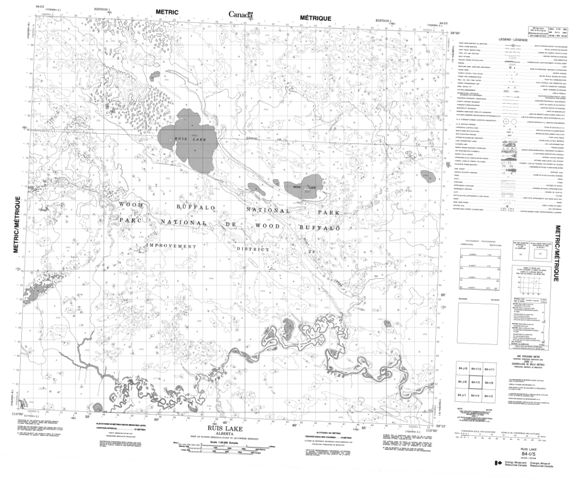 Ruis Lake Topographic map 084I05 at 1:50,000 Scale