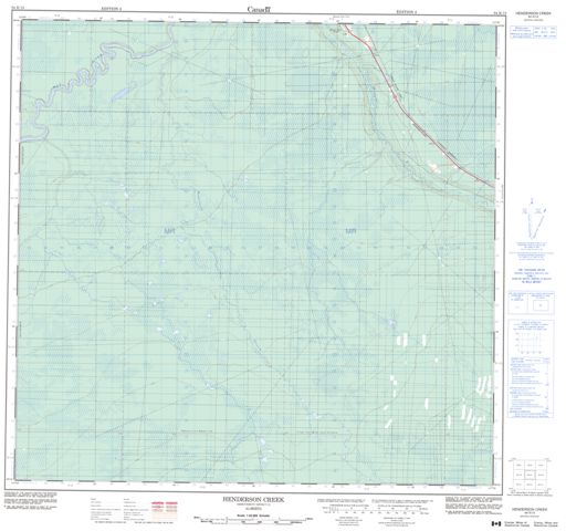 Henderson Creek Topographic map 084K13 at 1:50,000 Scale