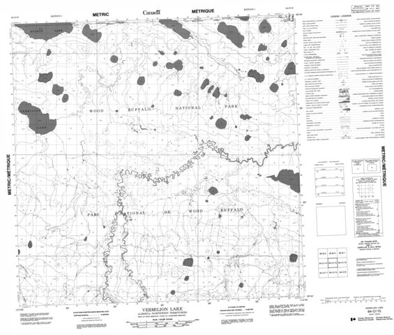 Vermilion Lake Topographic map 084O15 at 1:50,000 Scale
