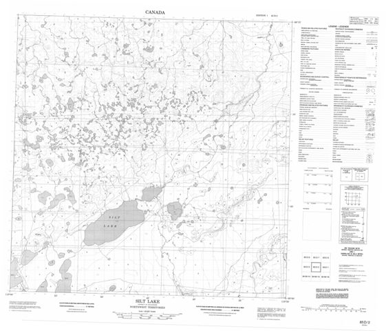 Silt Lake Topographic map 085D02 at 1:50,000 Scale