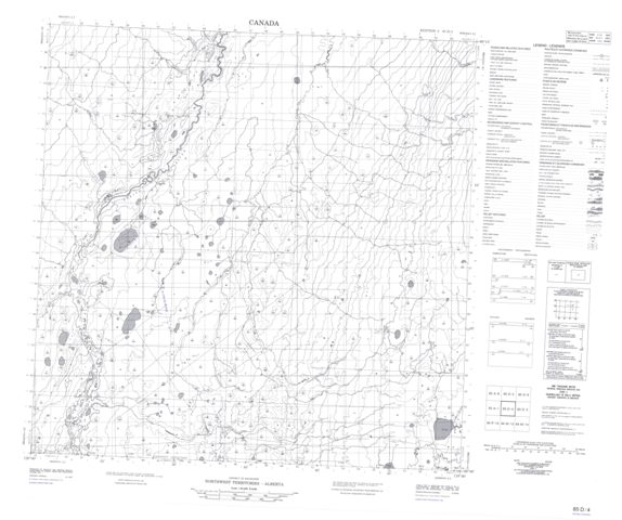 No Title Topographic map 085D04 at 1:50,000 Scale