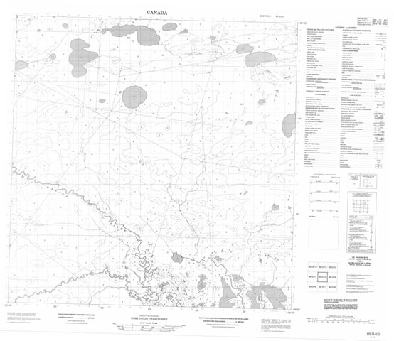 No Title Topographic map 085D10 at 1:50,000 Scale