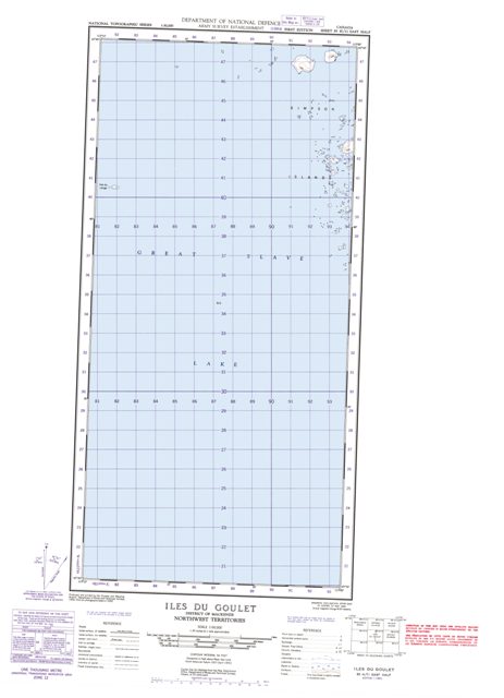 Iles Du Goulet Topographic map 085H11E at 1:50,000 Scale