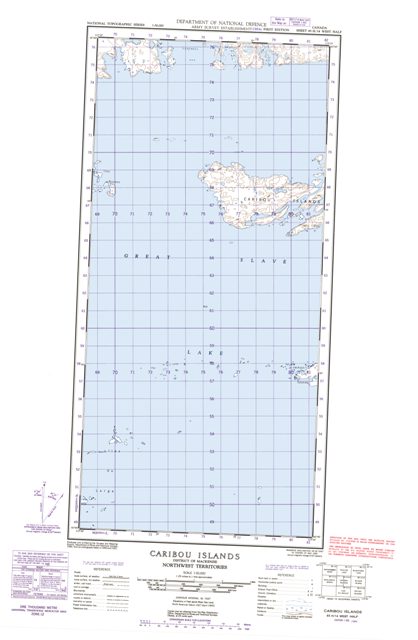 Caribou Islands Topographic map 085H14W at 1:50,000 Scale