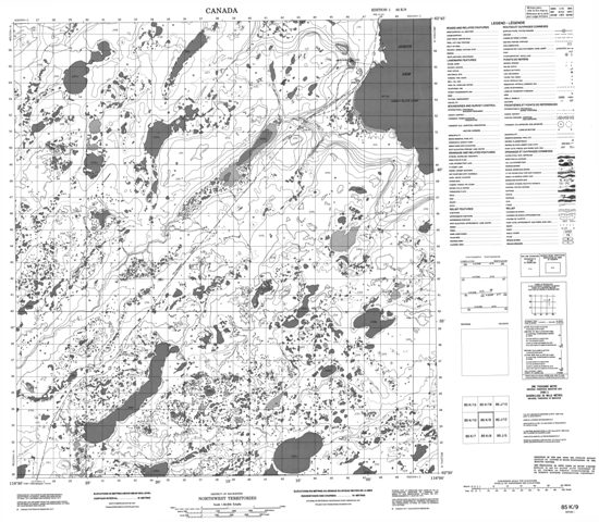 No Title Topographic map 085K09 at 1:50,000 Scale