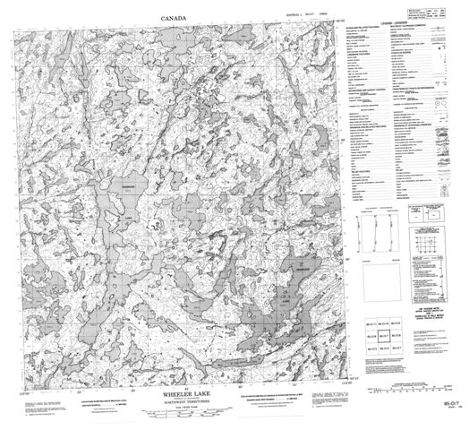 Wheeler Lake Topographic map 085O07 at 1:50,000 Scale