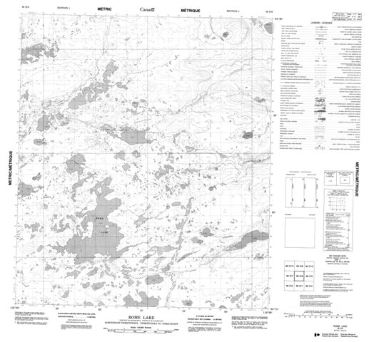 Rome Lake Topographic map 086D08 at 1:50,000 Scale