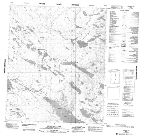 Fenwick Lake Topographic map 086E06 at 1:50,000 Scale