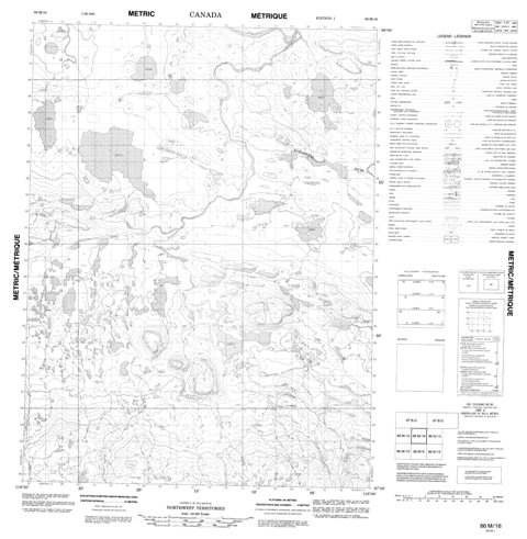 No Title Topographic map 086M16 at 1:50,000 Scale
