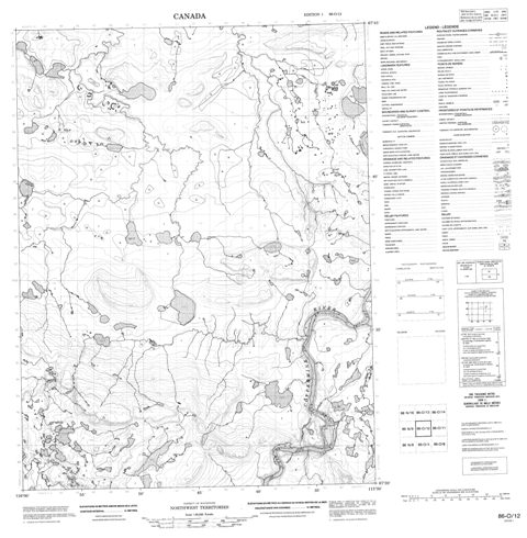 No Title Topographic map 086O12 at 1:50,000 Scale