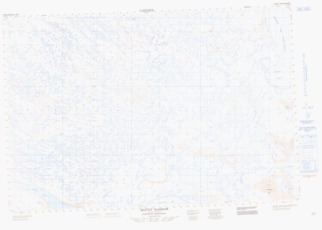 Mount Barrow Topographic map 087A06 at 1:50,000 Scale
