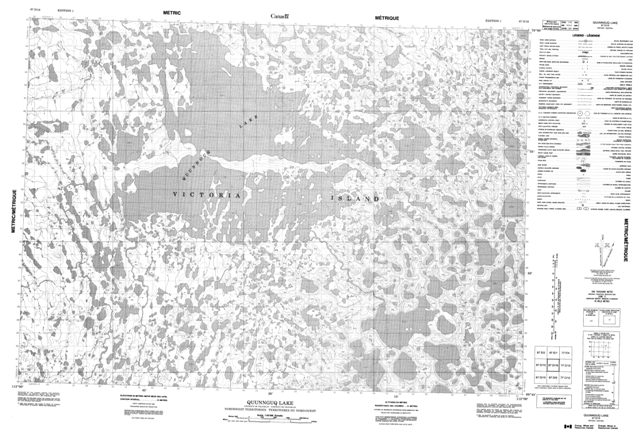 Quunnguq Lake Topographic map 087D16 at 1:50,000 Scale