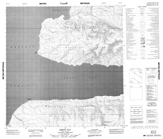 Ibbett Bay Topographic map 088G16 at 1:50,000 Scale