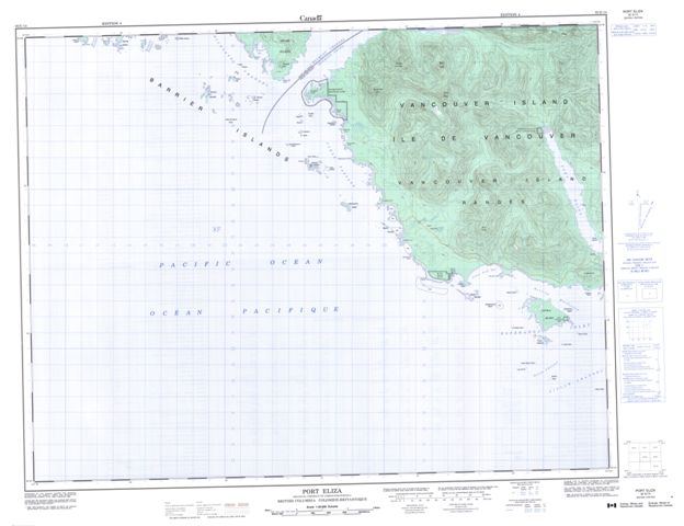 Port Eliza Topographic map 092E14 at 1:50,000 Scale