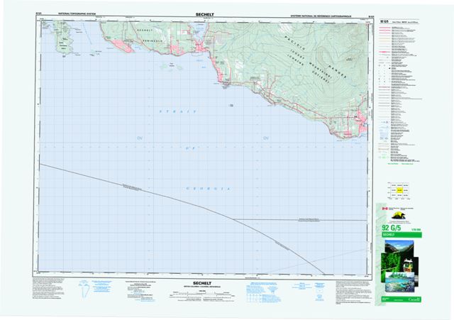 Sechelt Topographic map 092G05 at 1:50,000 Scale