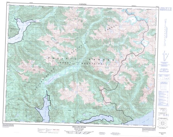 Phillips River Topographic map 092K11 at 1:50,000 Scale