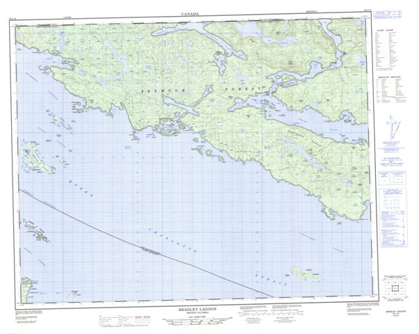 Bradley Lagoon Topographic map 092L14 at 1:50,000 Scale