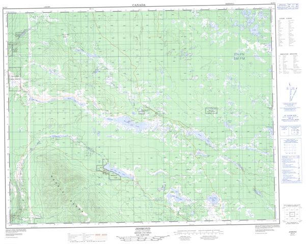Jesmond Topographic map 092P05 at 1:50,000 Scale
