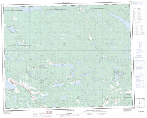 Lac La Hache Topographic map 092P14 at 1:50,000 Scale