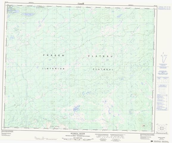 Kushya River Topographic map 093C15 at 1:50,000 Scale