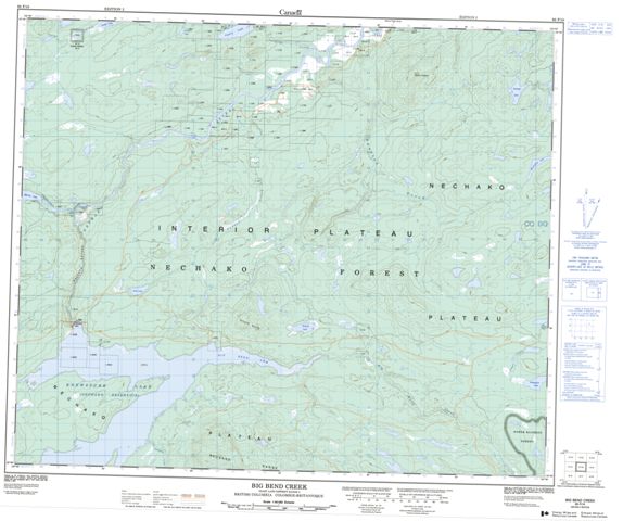 Big Bend Creek Topographic map 093F10 at 1:50,000 Scale