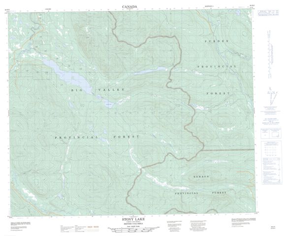 Stony Lake Topographic map 093H05 at 1:50,000 Scale