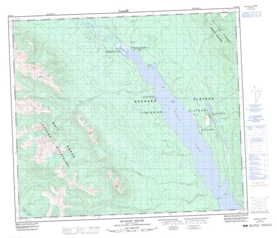 Bulkley House Topographic map 093M09 at 1:50,000 Scale